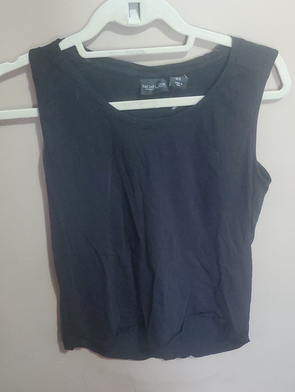 Rachel Zoe Black Sleeveless Crewneck Top Size Medium